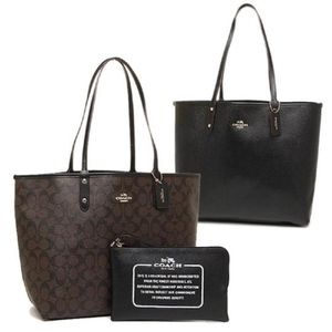 Coach Signature Reversible City tote